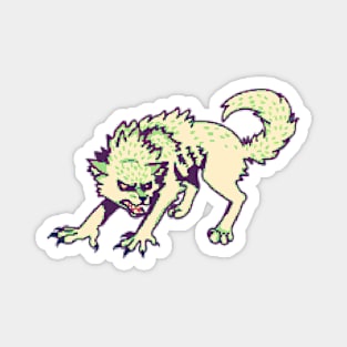 Pixel Werewolf (Glitch Colors) Magnet