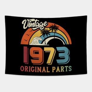 1973 vintage retro t shirt design Tapestry