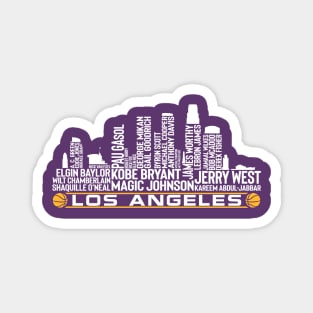 Los Angeles Basketball Team All Time Legends, Los Angeles City Skyline Magnet