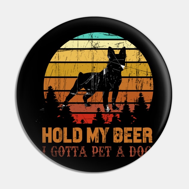 Holding My Beer I Gotta Pet This Boston Terrier Pin by Walkowiakvandersteen