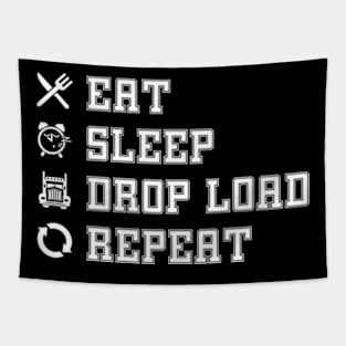 Eat Sleep Drop Load Repeat Tapestry