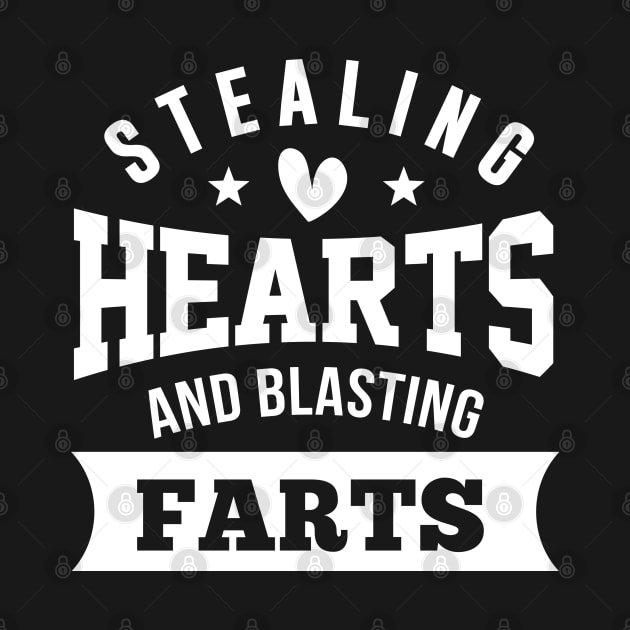 Stealing Hearts & Blasting Farts Kids T-Shirt by pako-valor