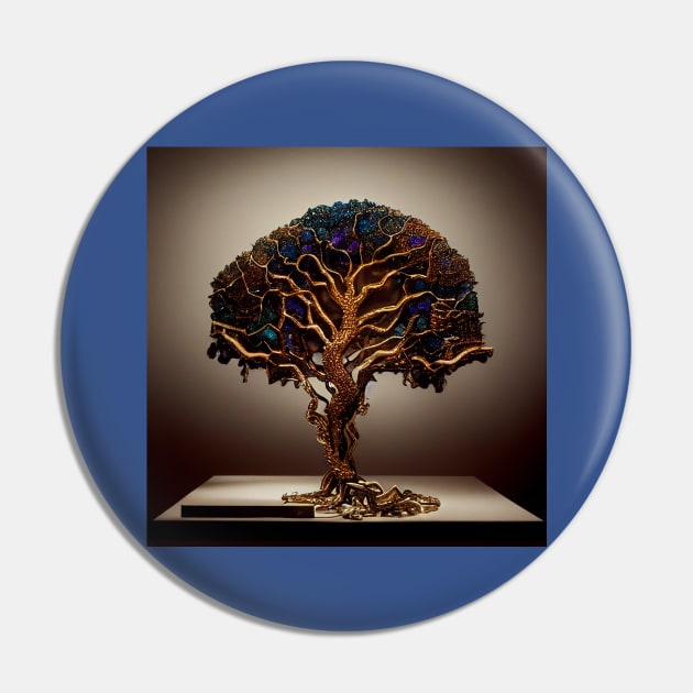 Yggdrasil World Tree of Life Pin by Grassroots Green