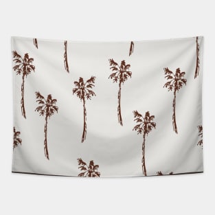 Palm Trees Pattern - Brown Tapestry