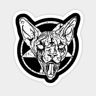 Death Metal Sphynx Cat Magnet