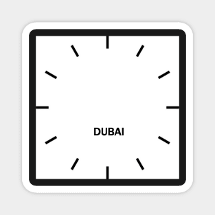 DUBAI Time Zone Wall Clock Magnet