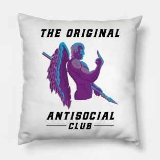 The Original Antisocial Club Lucifer Antisocial Angel Pillow