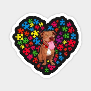 Pet Pitbull Autism Awareness Months For Dog Mom And Dad Magnet