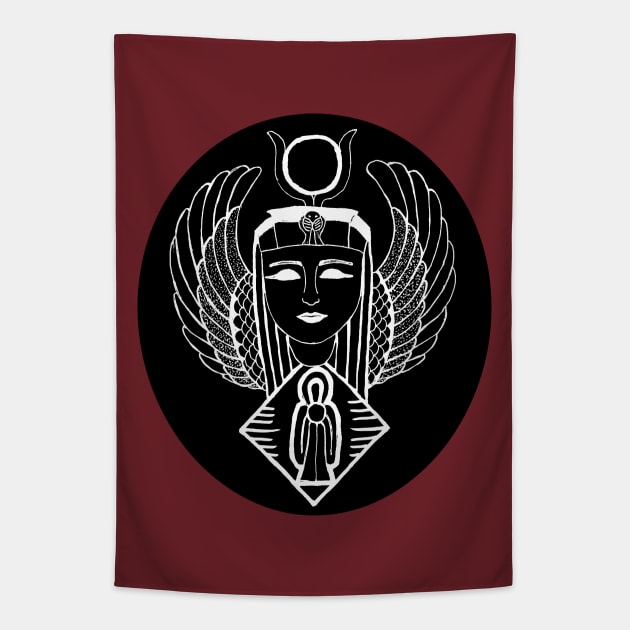 Egyptian Goddess Aset Tapestry by legendsinink