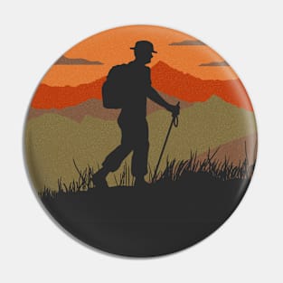 Nostalgic Guy Hiking Pin