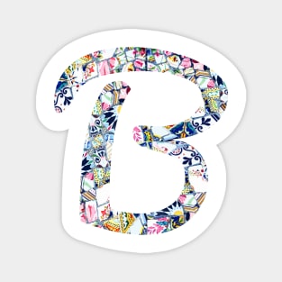 Gaudi Mosaic Letter B Magnet