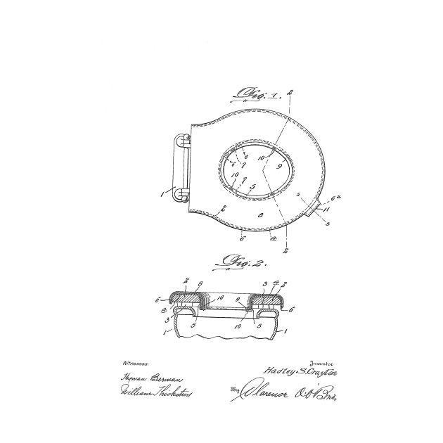 Sanitary Toilet Seat Vintage Patent Hand Drawing by TheYoungDesigns