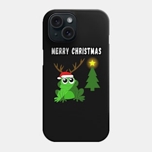 A frog and christmas tree Phone Case