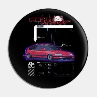 JDM CRX Pocket Rocket T-Shirt Mug Coffee Mug Apparel Hoodie Sticker Gift Pin