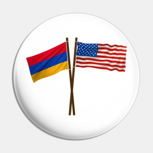 American Armenian Flag Pin