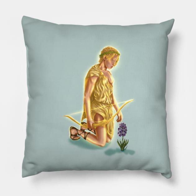 Apollo and Hyacinth Pillow by Raquel