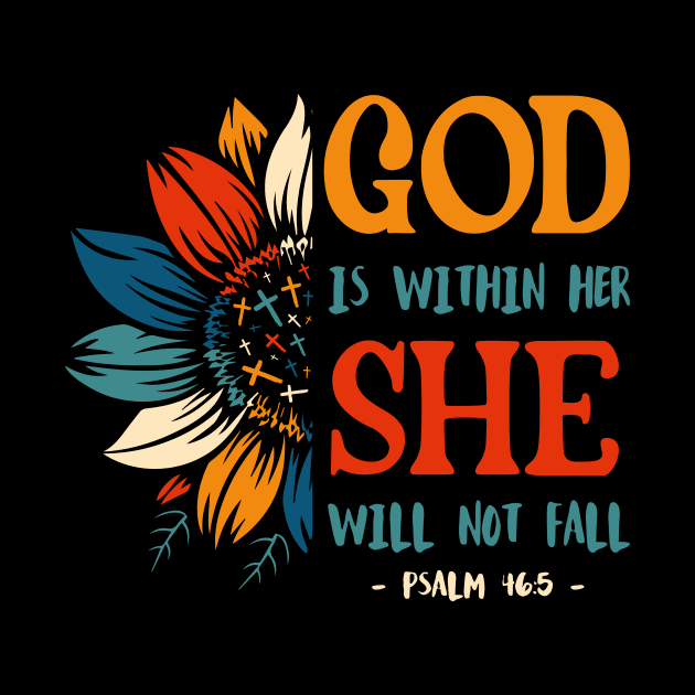 PSALM 46:5 God is within her she will not fall by worshiptee