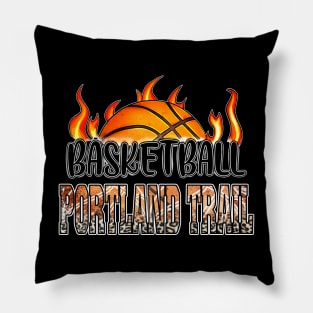 Classic Basketball Design Portland Trail Personalized Proud Name Pillow