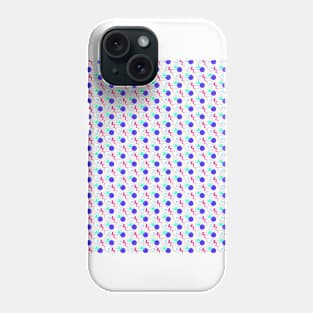 Subtle graphic pattern with blue and turquoise Phone Case