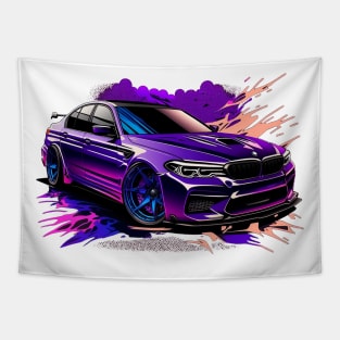 Purple sports car Tapestry