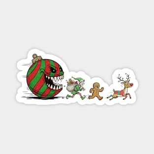 Christmas Horror Bauble Attack Magnet