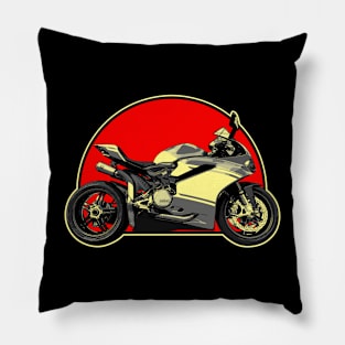 2017 Ducati 1299 Panigale Superleggera Retro Red Circle Motorcycle Pillow