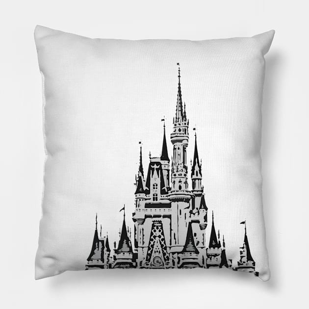 Magic Castle II Millennial Pink Pillow by FandomTrading