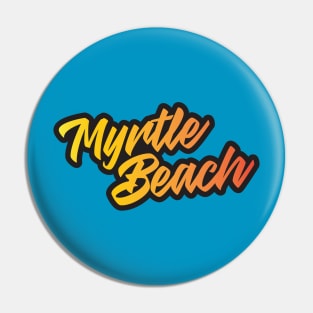 Myrtle Beach Sunset Script Pin