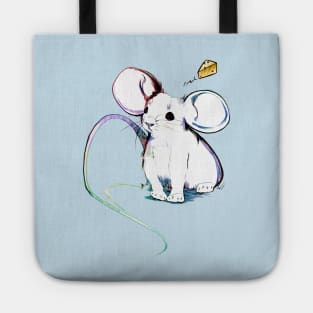 Cheese Time - Cute Mouse Art Tote