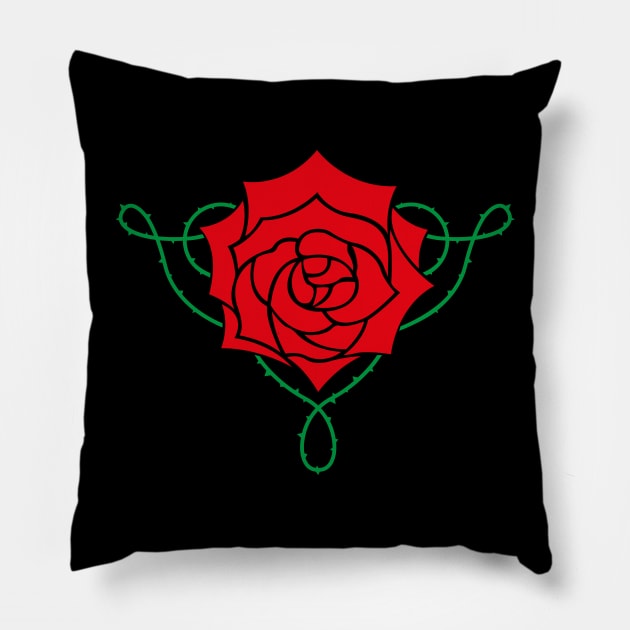 Fate Rose Pillow by GraphicBazaar