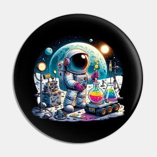 Mixing up a Universe Potion - Funny Cute Astronaut Pin