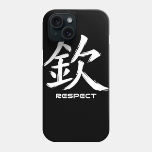 Respect Japanese Kanji Calligraphy Phone Case