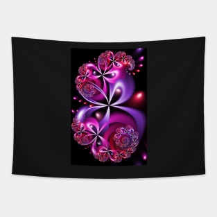 pink and purple abstract bow design Tapestry