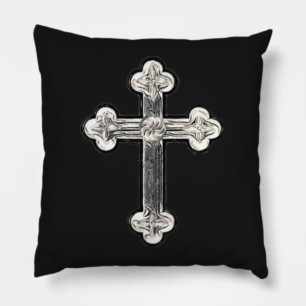 Cross Christian Orthodox Design Pillow by Pikmi