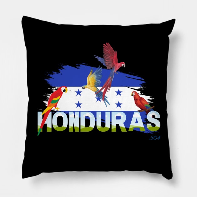 Honduras Guacamaya 504 Pillow by CA~5