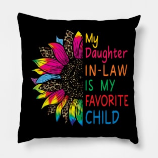 My Daughter In Law Is My Favorite Child Sunflower Pillow