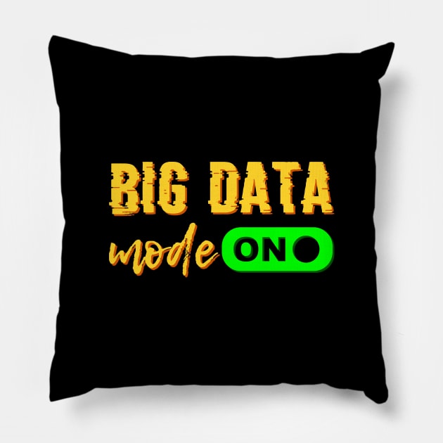 Big Data Mode On Pillow by Peachy T-Shirts