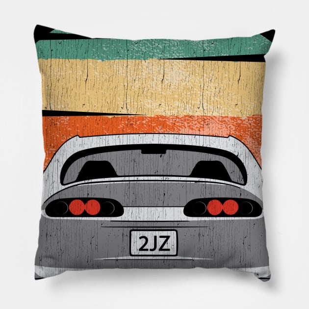 Retro Vintage 2JZ Supra Pillow by Dailygrind