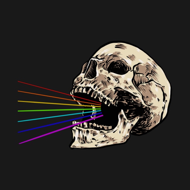 rainbow skull by Tameink