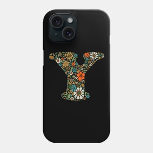 Hippie Floral Letter Y Phone Case