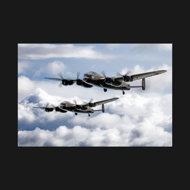 Flying Lancasters by aviationart