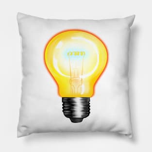 Light Bulb Digital Painting Pillow