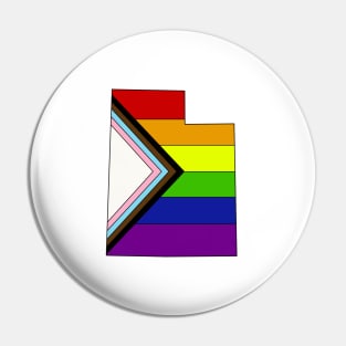 Progress pride flag - Utah Pin