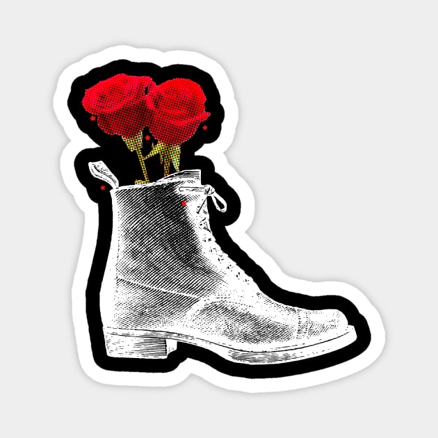 Boot and Roses Magnet by emma17