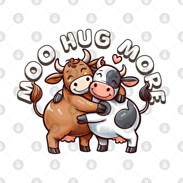 Cute Cows Moo Hug More by alcoshirts