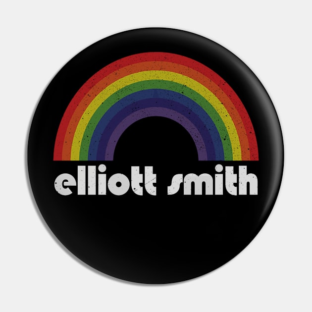 Elliott Smith / Vintage Rainbow Design // Fan Art Design Pin by Arthadollar