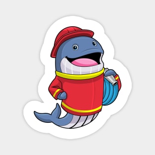 Whale as Firefighter with Hose Magnet