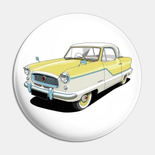 Austin Metropolitan in two tone yellow and white Pin