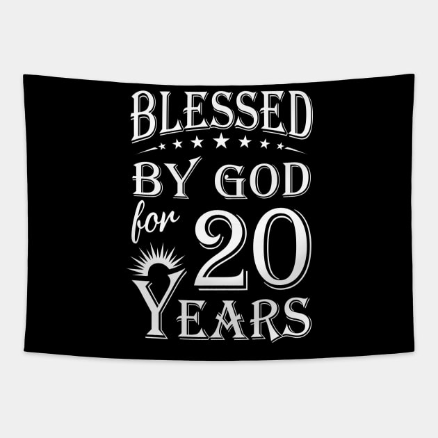 Blessed By God For 20 Years Christian Tapestry by Lemonade Fruit