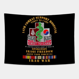 14th Combat Support Hospital w Iraq SVC Ribbons - OIF Tapestry